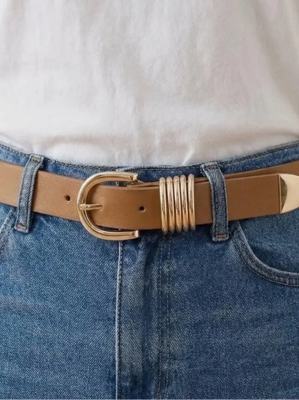 Brown Multi Ring Belt